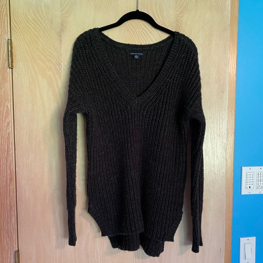 American Eagle Black Knit Sweater